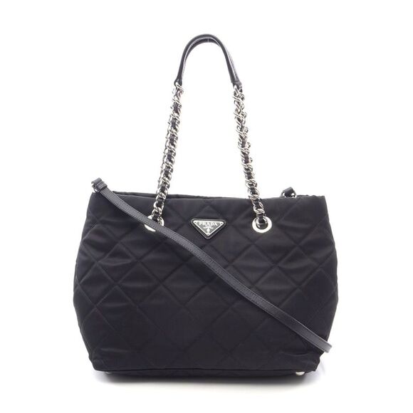 Prada Nylon Saffiano Leather Tote Bag - Picture 1 of 7